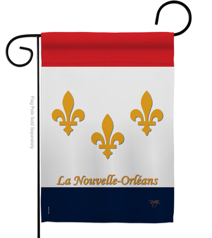 New Orleans - Fleur De Lys Interests Vertical Impressions Decorative Flags HG118006 Made In USA