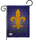 Bienvenue - Fleur De Lys Interests Vertical Impressions Decorative Flags HG118009 Made In USA