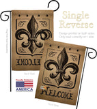 Welcome Fleur De Lys - Fleur De Lys Interests Vertical Impressions Decorative Flags HG191211 Made In USA