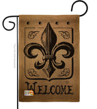 Welcome Fleur De Lys - Fleur De Lys Interests Vertical Impressions Decorative Flags HG191211 Made In USA