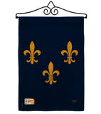 Midwest French American - Fleur De Lys Interests Vertical Impressions Decorative Flags HG118004 Made In USA