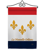 New Orleans - Fleur De Lys Interests Vertical Impressions Decorative Flags HG118006 Made In USA