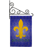 Bienvenue - Fleur De Lys Interests Vertical Impressions Decorative Flags HG118009 Made In USA