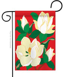 Magnolia - Floral Spring Vertical Applique Decorative Flags HG104041