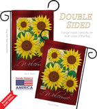 Welcome Sunflowers - Floral Spring Vertical Impressions Decorative Flags HG104067 Made In USA