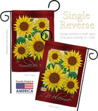 Welcome Sunflowers - Floral Spring Vertical Impressions Decorative Flags HG104067 Made In USA