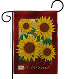 Welcome Sunflowers - Floral Spring Vertical Impressions Decorative Flags HG104067 Made In USA