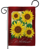 Welcome Sunflowers - Floral Spring Vertical Impressions Decorative Flags HG104067 Made In USA