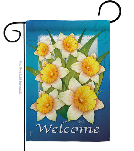 Daffodils - Floral Spring Vertical Impressions Decorative Flags HG104070 Made In USA
