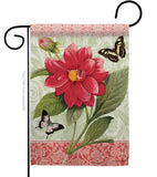 Double Dahlia - Floral Spring Vertical Impressions Decorative Flags HG104080 Made In USA