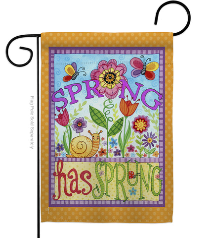 Bugs Spring - Floral Spring Vertical Impressions Decorative Flags HG104087 Made In USA