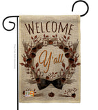 Welcome Y'all Cotton Reef - Floral Spring Vertical Impressions Decorative Flags HG104092 Made In USA