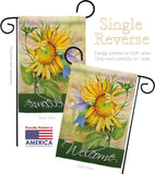 Sunflower with Hummingbird - Floral Spring Vertical Impressions Decorative Flags HG104095 Made In USA