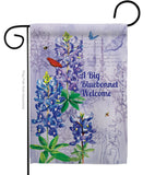 Bluebonnet Welcome - Floral Spring Vertical Impressions Decorative Flags HG104096 Made In USA