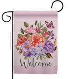 Welcome Bouquet - Floral Spring Vertical Impressions Decorative Flags HG104103 Made In USA