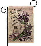 Lavender Welcome - Floral Spring Vertical Impressions Decorative Flags HG104106 Made In USA