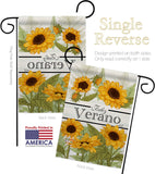 Feliz Verano - Floral Spring Vertical Impressions Decorative Flags HG104108 Made In USA