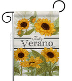 Feliz Verano - Floral Spring Vertical Impressions Decorative Flags HG104108 Made In USA