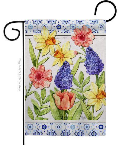 Spring Floral - Floral Spring Vertical Impressions Decorative Flags HG104112 Made In USA