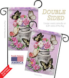 Butterflies Water Can - Floral Spring Vertical Impressions Decorative Flags HG104117 Made In USA