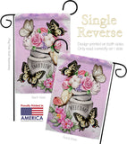 Butterflies Water Can - Floral Spring Vertical Impressions Decorative Flags HG104117 Made In USA