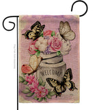 Butterflies Water Can - Floral Spring Vertical Impressions Decorative Flags HG104117 Made In USA