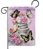 Butterflies Water Can - Floral Spring Vertical Impressions Decorative Flags HG104117 Made In USA