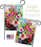 Bright Hibiscus - Floral Spring Vertical Impressions Decorative Flags HG104125 Made In USA