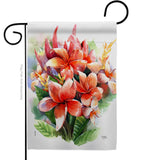 Warm Plumeria Bouquet - Floral Spring Vertical Impressions Decorative Flags HG104128 Made In USA