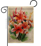 Warm Plumeria Bouquet - Floral Spring Vertical Impressions Decorative Flags HG104128 Made In USA