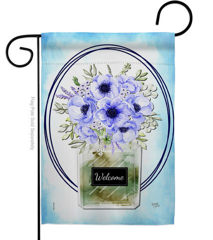 Blue Poppy - Floral Spring Vertical Impressions Decorative Flags HG104141 Made In USA