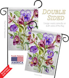 Alpine Violet Bouquet - Floral Garden Friends Vertical Impressions Decorative Flags HG104151 Made In USA