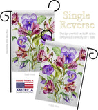 Alpine Violet Bouquet - Floral Garden Friends Vertical Impressions Decorative Flags HG104151 Made In USA