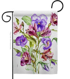 Alpine Violet Bouquet - Floral Garden Friends Vertical Impressions Decorative Flags HG104151 Made In USA