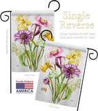 Spring Flower Bouquet - Floral Garden Friends Vertical Impressions Decorative Flags HG104152 Made In USA