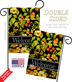 Yellow Welcome Floral - Floral Garden Friends Vertical Impressions Decorative Flags HG120011 Made In USA