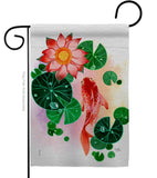 Lotus Pond - Floral Garden Friends Horizontal Impressions Decorative Flags HG120242 Made In USA