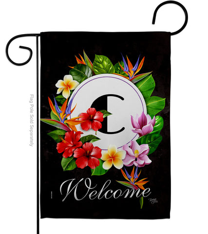 Tropical C - Floral Spring Vertical Impressions Decorative Flags HG130263 Made In USA