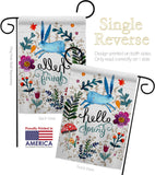 Hello Spring - Floral Garden Friends Vertical Impressions Decorative Flags HG130334 Made In USA