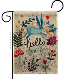 Hello Spring - Floral Garden Friends Vertical Impressions Decorative Flags HG130334 Made In USA