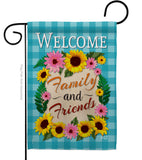 Welcome Family and Friends - Floral Spring Vertical Impressions Decorative Flags HG137033 Made In USA