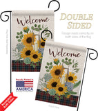 Welcome Sunflower - Floral Spring Vertical Impressions Decorative Flags HG137282 Made In USA