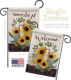 Welcome Sunflower - Floral Spring Vertical Impressions Decorative Flags HG137282 Made In USA