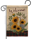 Welcome Sunflower - Floral Spring Vertical Impressions Decorative Flags HG137282 Made In USA