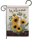 Welcome Sunflower - Floral Spring Vertical Impressions Decorative Flags HG137282 Made In USA
