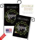 Spring Wreath - Floral Spring Vertical Impressions Decorative Flags HG137438 Made In USA