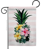 Tropical Pineapple - Floral Spring Vertical Impressions Decorative Flags HG137565 Made In USA