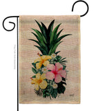 Tropical Pineapple - Floral Spring Vertical Impressions Decorative Flags HG137565 Made In USA