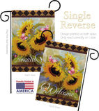 Welcome Sunflower Spring - Floral Spring Vertical Impressions Decorative Flags HG191022 Made In USA