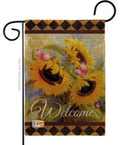 Welcome Sunflower Spring - Floral Spring Vertical Impressions Decorative Flags HG191022 Made In USA